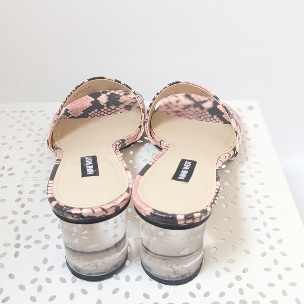 Nine west pink snakeskin sandals - Picture 6 of 16